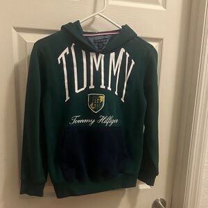 Tommy Hilfiger Kids Green and Navy Hoodie